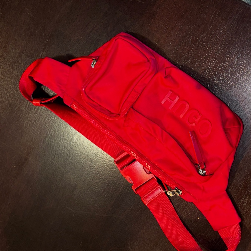 Red Hugo Boss Men's Crossbody Bag